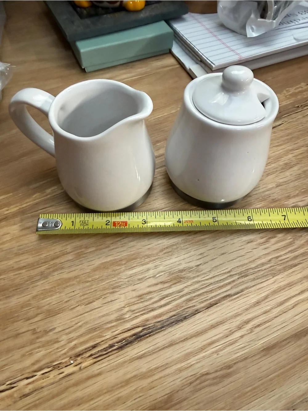 OGG White Ceramic Creamer and Sugar Set - Classic Home Kitchen